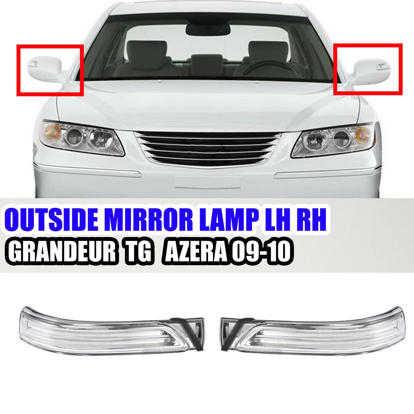 โคมไฟกระจกมองข้างซ้ายสำหรับ Hyundai Grandeur Azera 2009-2010 876143L700