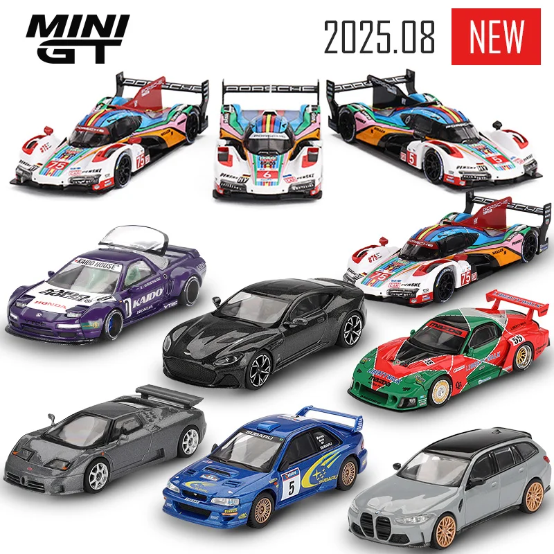 MINIGT 1/64 porsche963 mazida rX-7 bugatti EB110 voiture de sport voiture Vintage en métal moulé sous pression voitures jouets pour garçons recueillir ornements