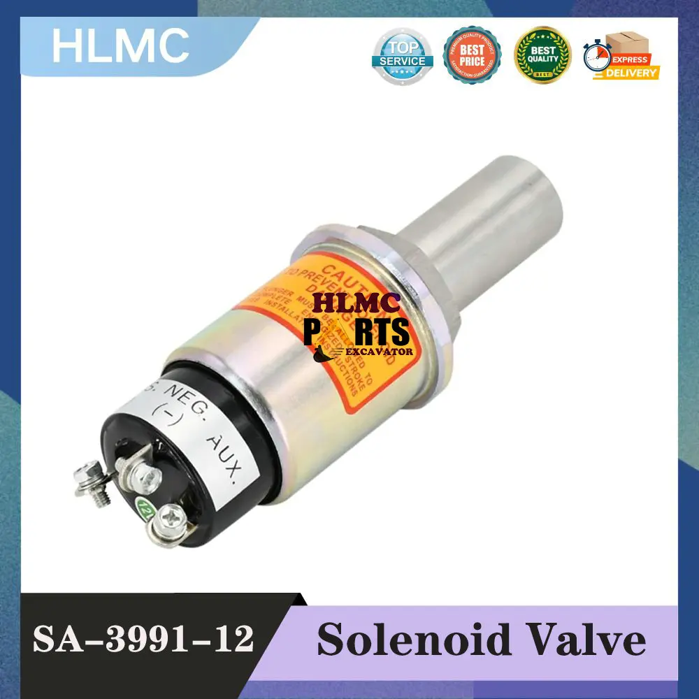 MF7250 MF7252 Excavator Tractor Engine Shutdown Solenoid Valve SA-3991-12 Switch for Heavy Equipment