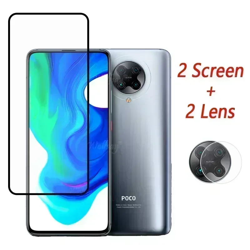 Full Glue Tempered Glass For Xiaomi Poco F2 Pro Screen Protector Poco X3 F5 M3 M4 X4 Pro Camera Glass For Poco X5 Pro 5G Glass