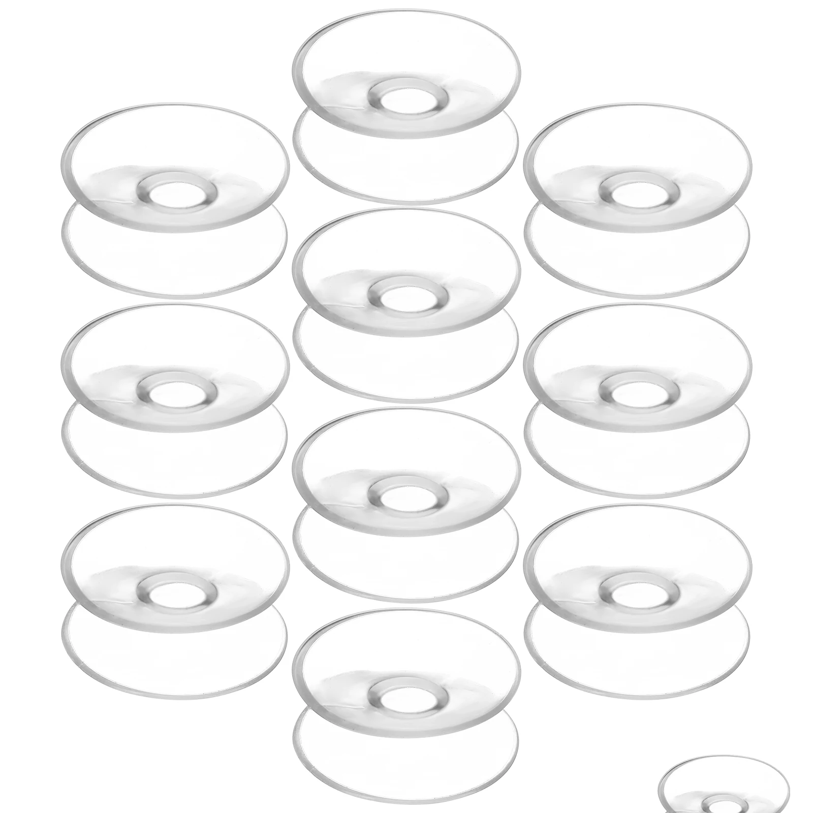 10pcs Double Sided Suction Cups 30Mm Clear Pvc Sucker Pads For Glass Mirror Window Home Office Organization Bumper Holders