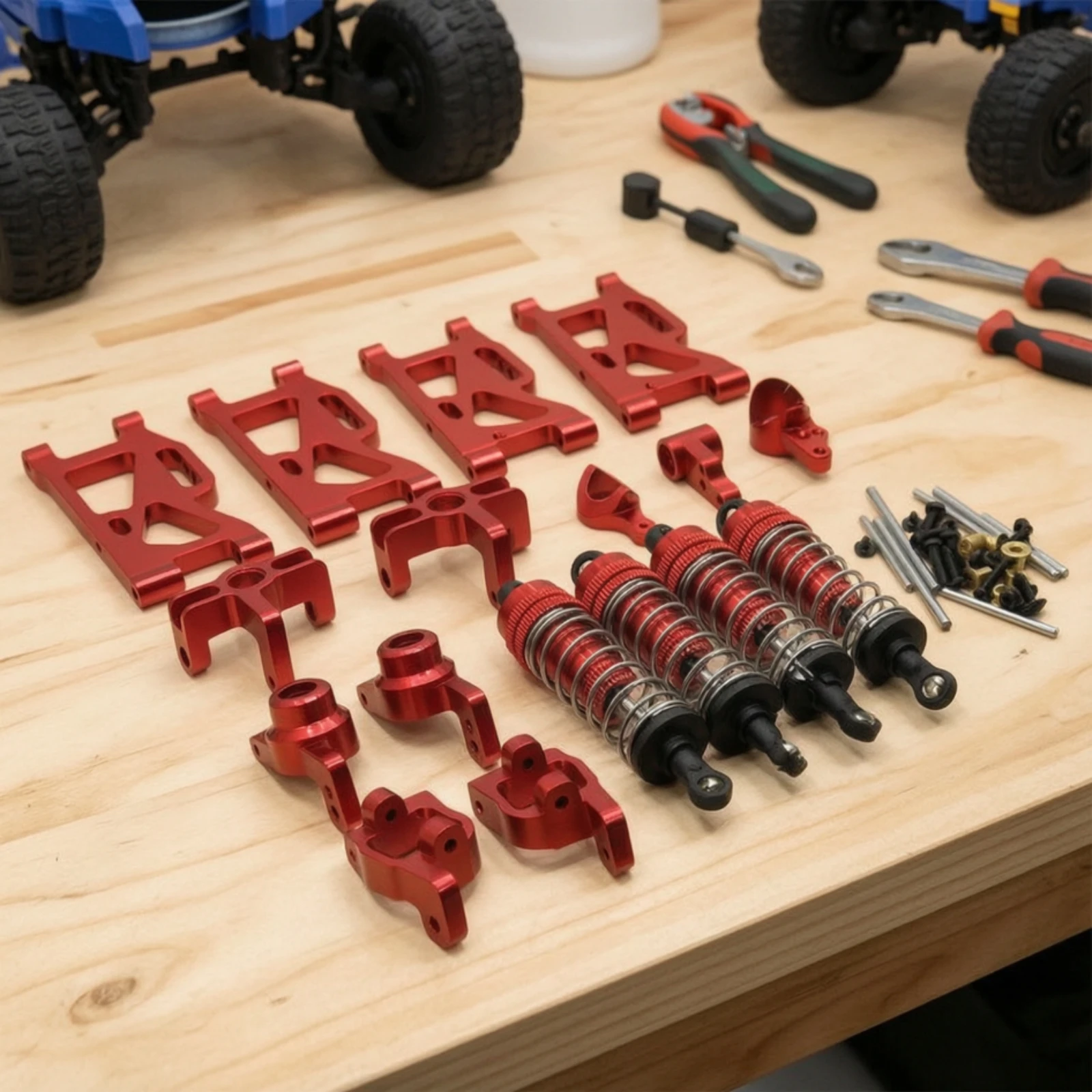 Metal Upgrade Kit Exactfit Damping System Upgrade Part RC Damping System Arms Anodized Damper Long-Lasting for Chassis Rebuild