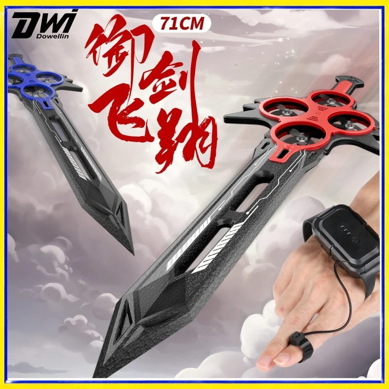 

Dwi Dowellin Gesture Sensing Flying Sword Drone 71CM Brushless Motor Hand Controlled Suspended Sword Shape Aircraft Toy For Kids