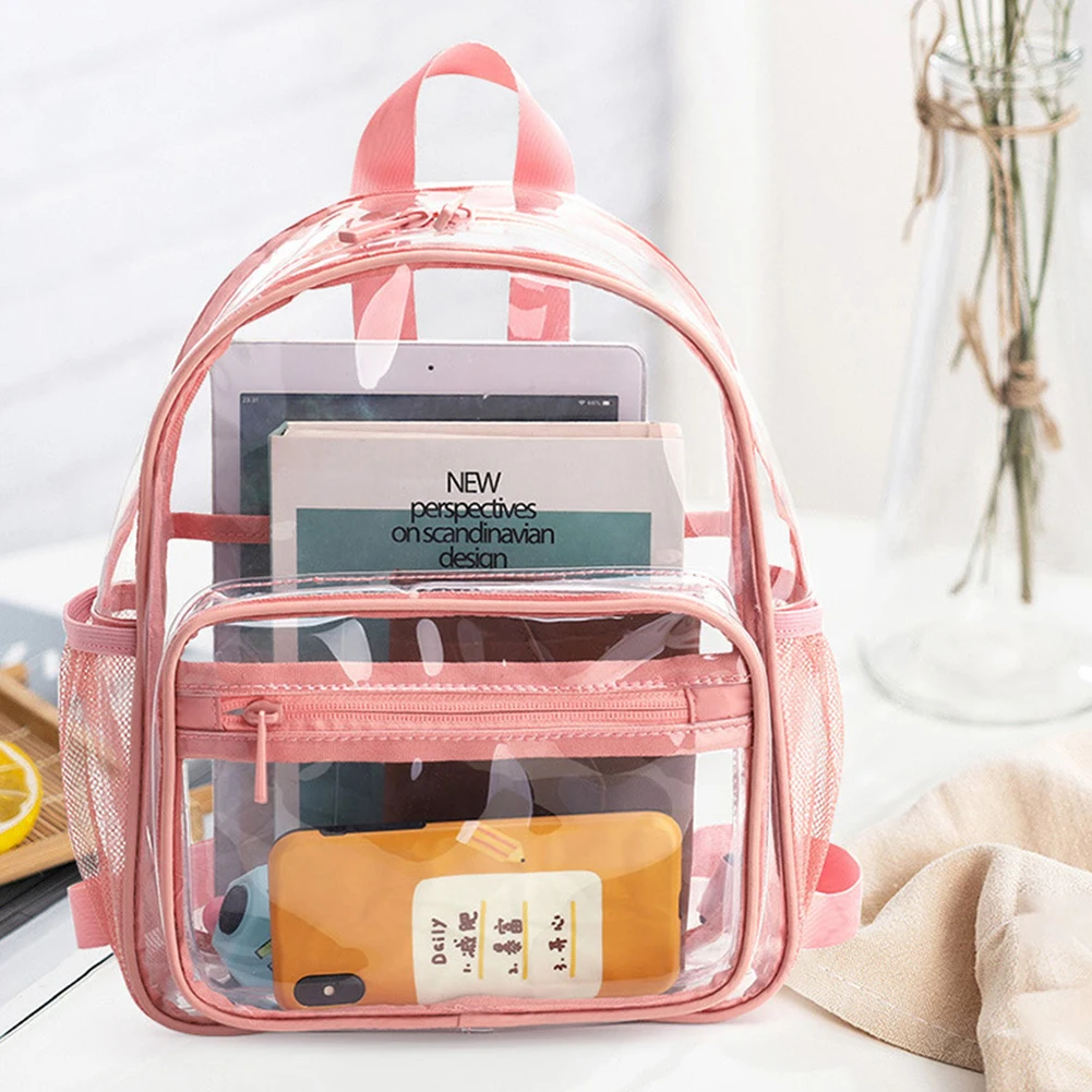 

Solid Color Backpack PVC Large Capacity Knapsack Handbags for Girls Leisure Casual Daily Travel Shopping Bag
