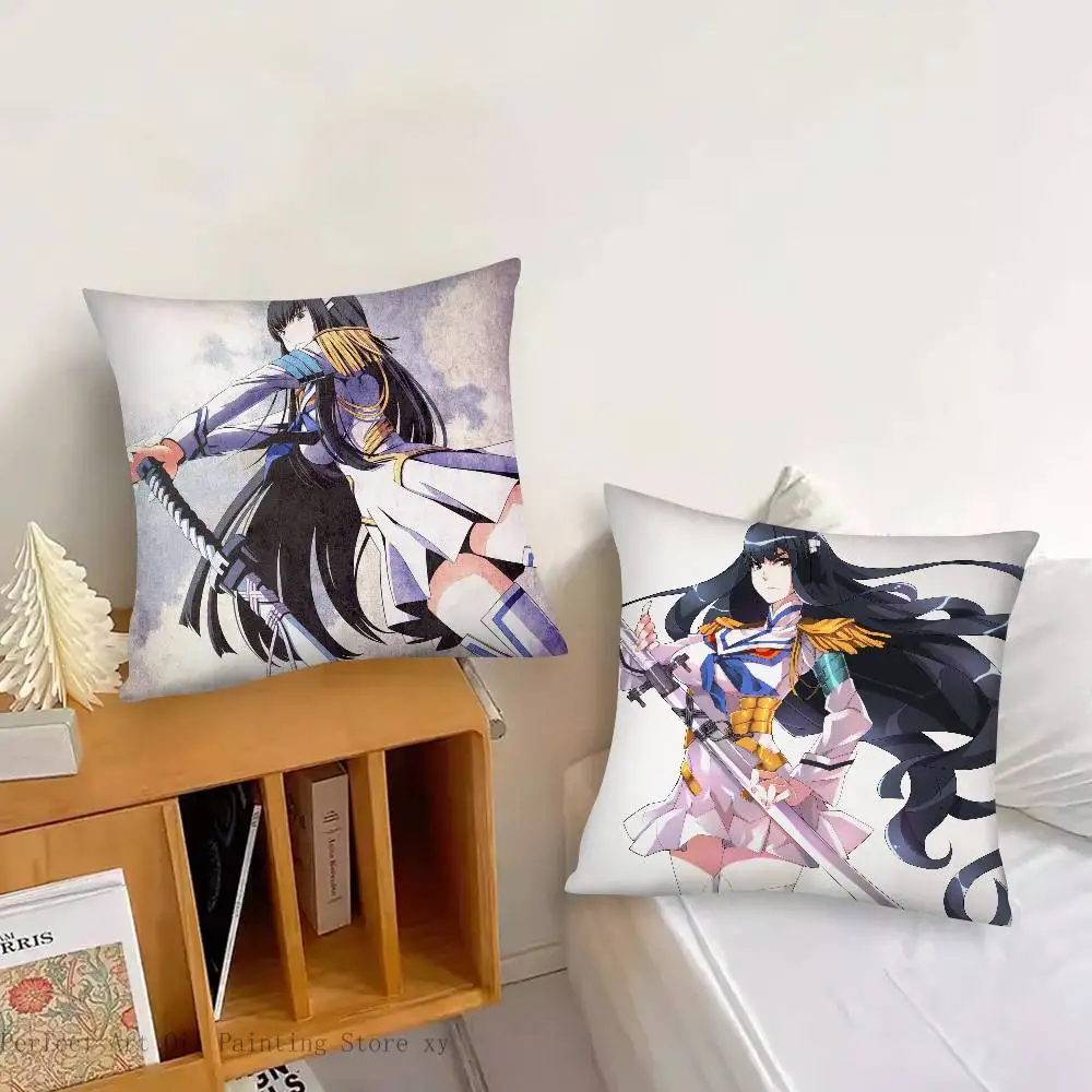 Satsuki Fantasy Animation K-Kill La Kill Pillow Case Fashion Square Pillowcase Bedroom Sofa Room Ins Decoration Leisure