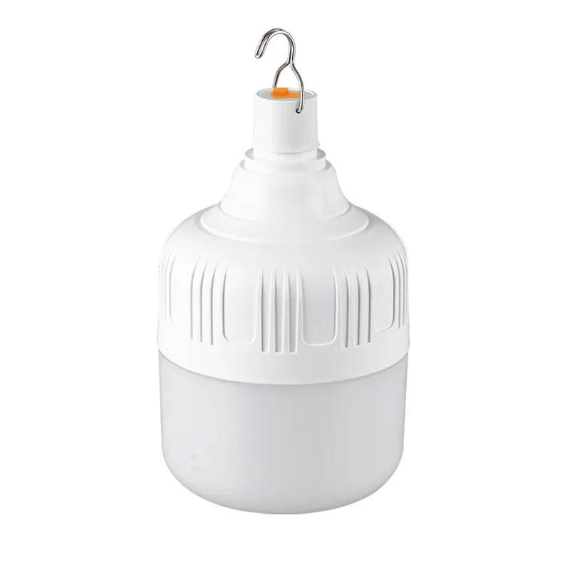 Gancho de luz de emergencia portátil todo en uno de tres colores, bombilla LED para acampar al aire libre, luz de carga USB, iluminación de Patio,