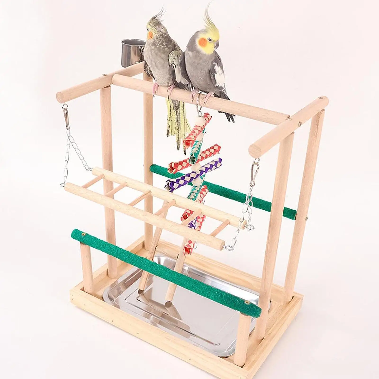 Parrot Playground Parrots Chewing Toys for Lovebirds Budgie Cage Accessories