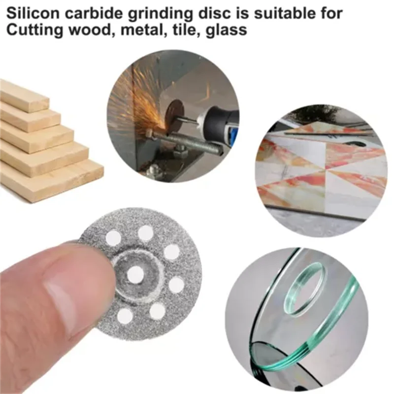 50 Pcs Diamond Cutting Wheel Set Drill Metal Cut Off Disc for Dremel Rotary Tool Notching Die Grinder Bits