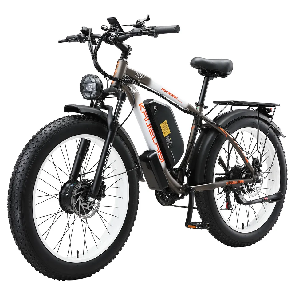  35MPH E-Bike 26" AWD Peak 4000W Motor 48V/23Ah Electric Bike for Man US image 10