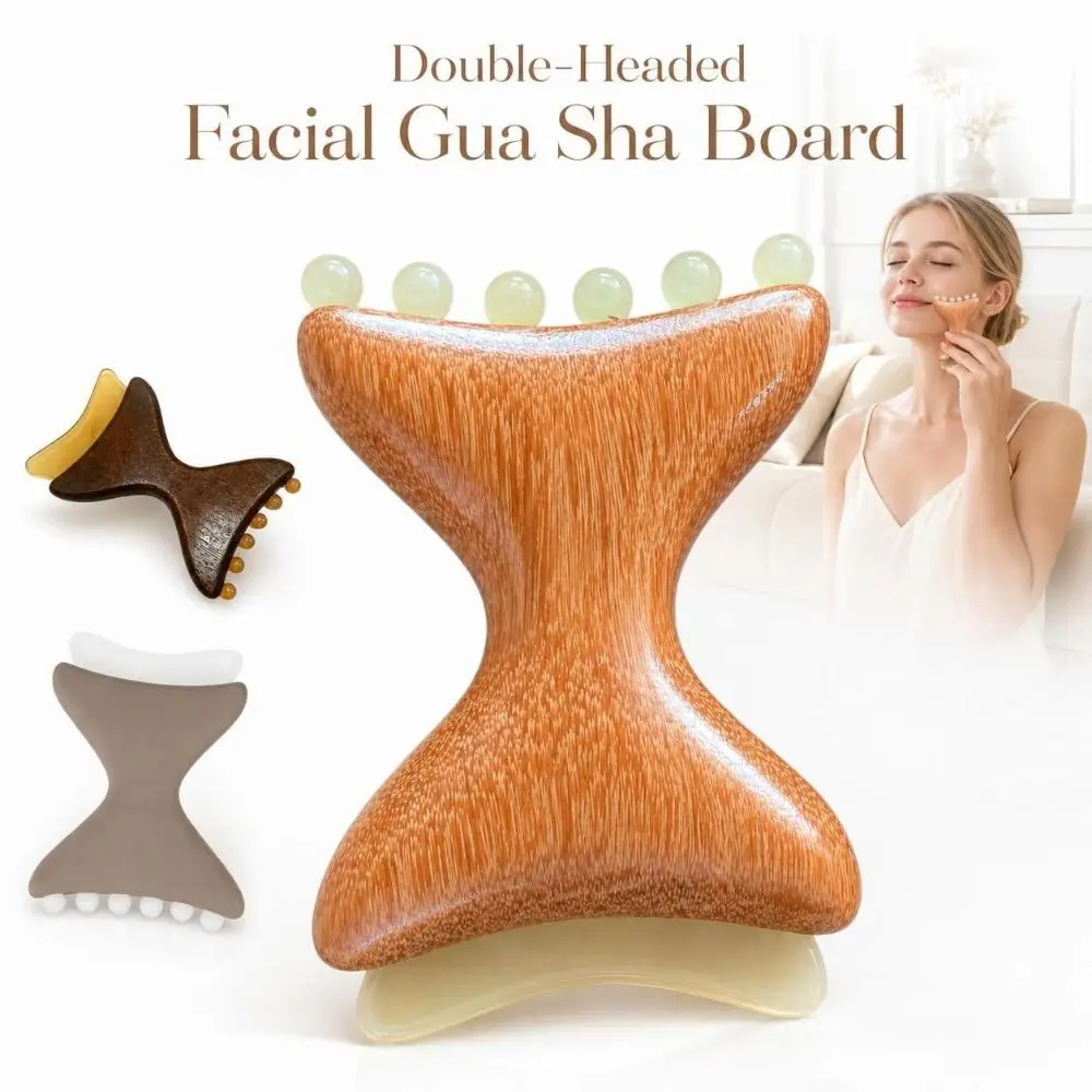 Double-headed Facial Gua Sha Board Anti-static Six-Claw Acupoint Scraping Massager Wide Tooth Acupressure Meridian Massage Comb
