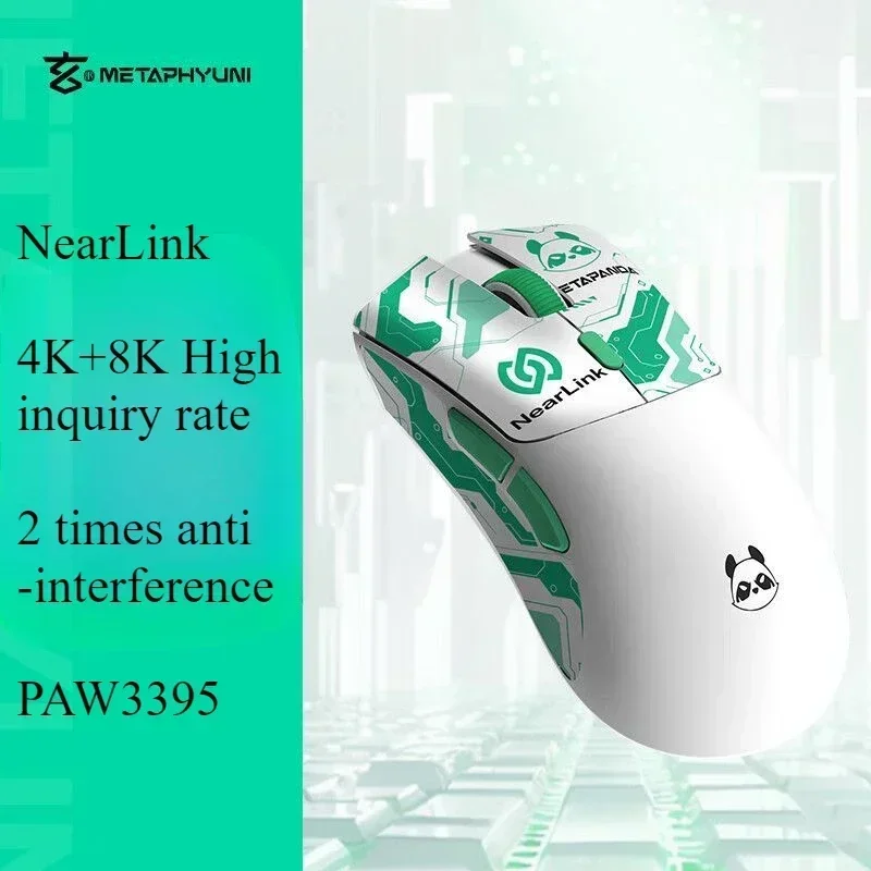 Metapanda P1NearLink E-sports Wireless Gaming Mouse PAW3395 2.4G Wireless Bluetooth Wired 3 Mode Mouse 26000DPI Gifts For Office