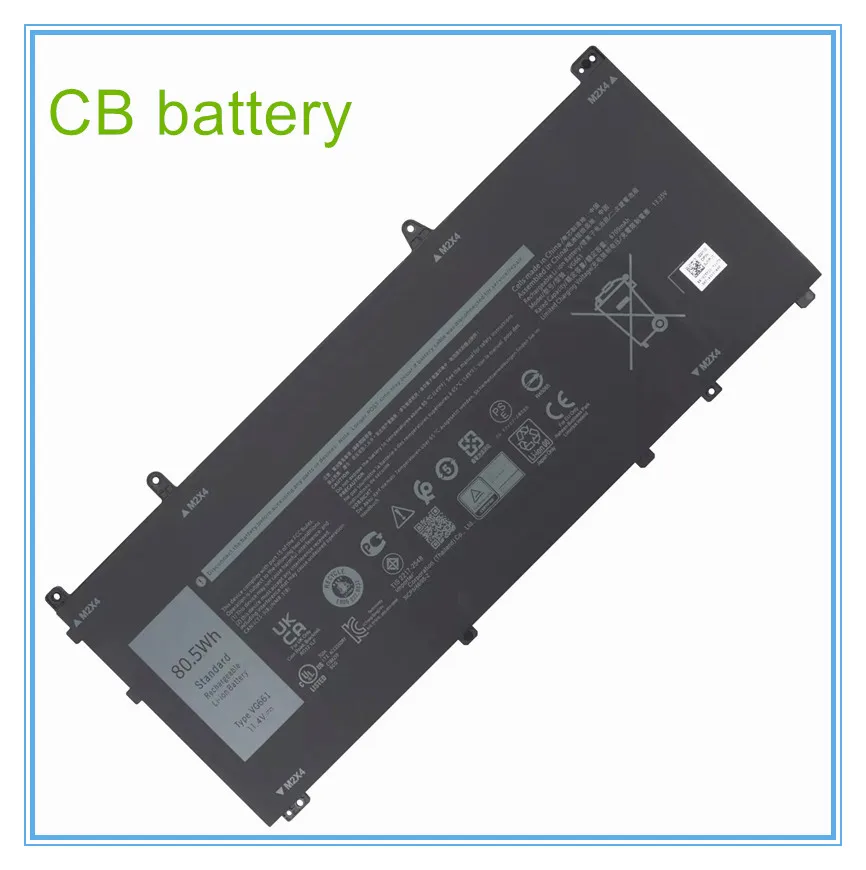 Laptop Battery DKNWN 0GD3C9 GD3C9 11.4V/80.5Wh For VG661 V4N84 X14 R1/2 Replacing Notebook Battery