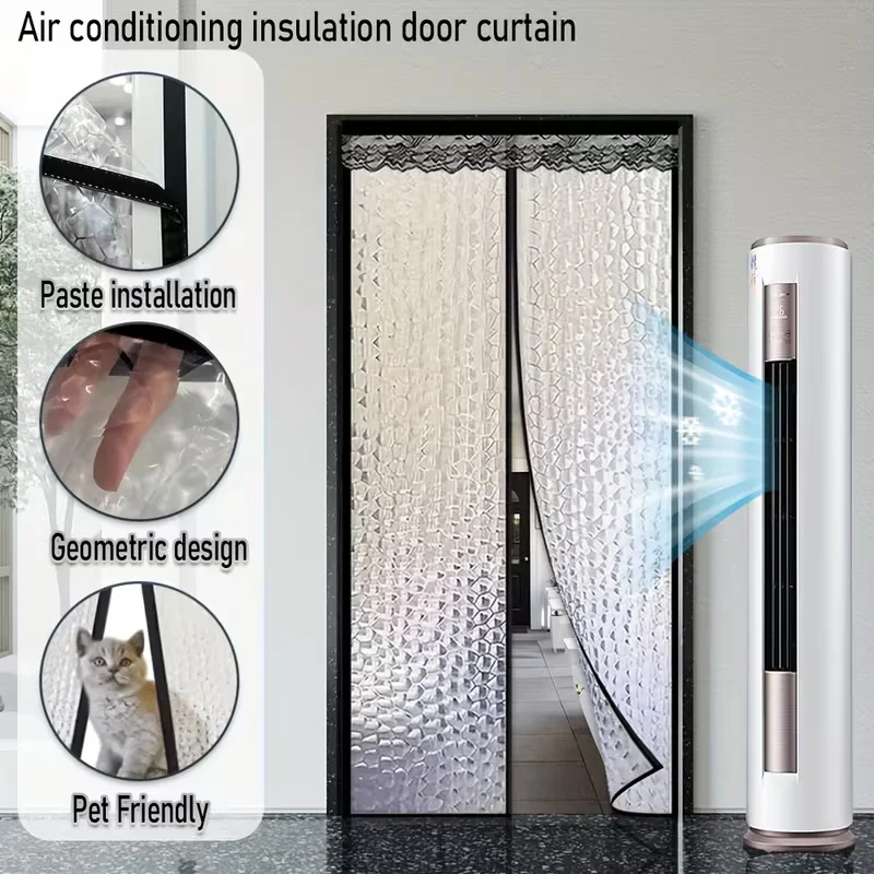 Magnetic insulation door curtain, air conditioning EVA door curtain, temperature controlled insulation door partition