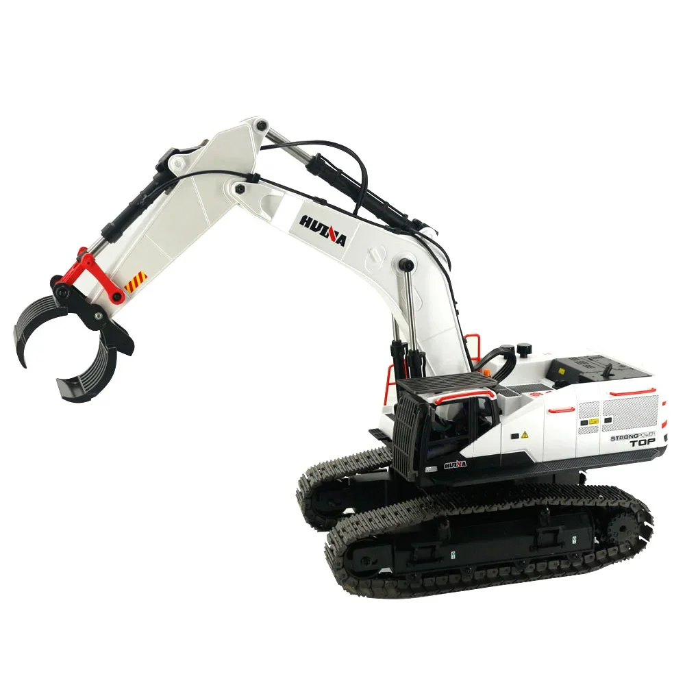 Huina Toy Remote Control Engineering Vehicle 1594 White 22 Way Alloy Model Modification Machine 1:14 Electric Excavator