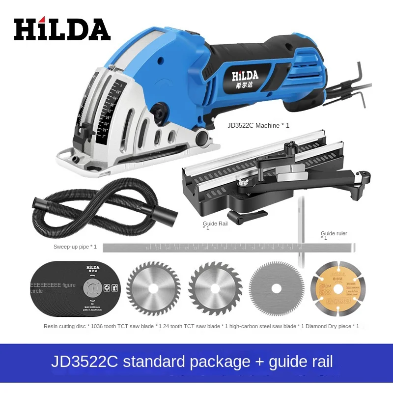 Supply hilda woodworking cutting multi-functional portable chainsaw can match slippery course mini saw + track