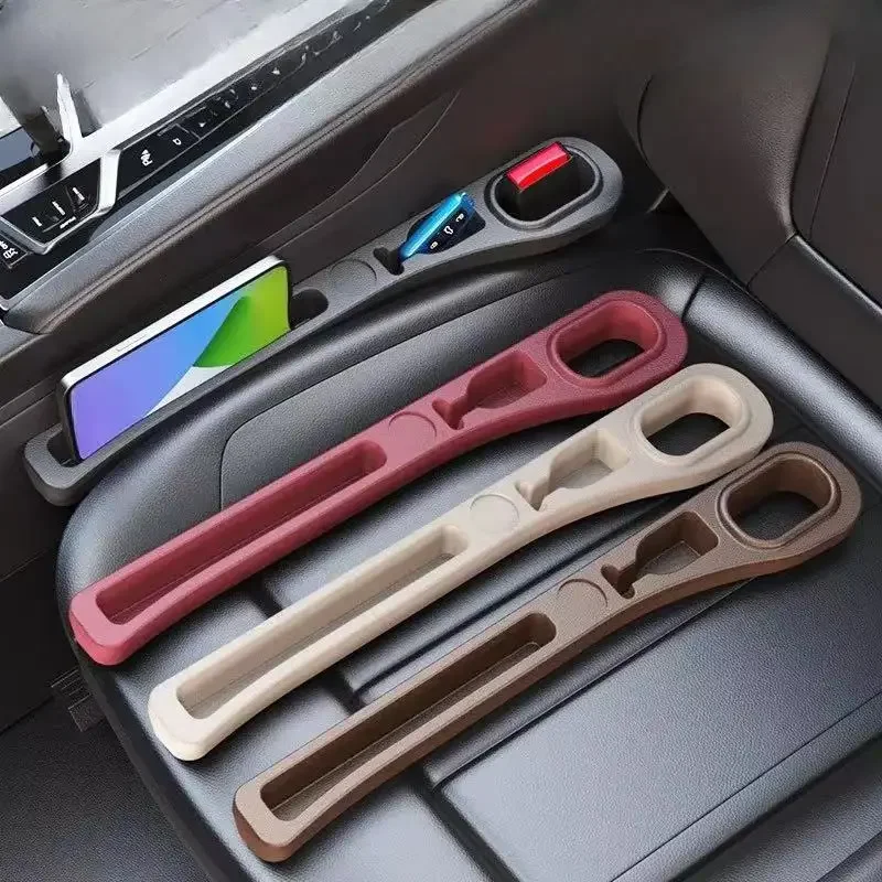 Car Seat Gap Filler 2Pcs Center Console Side Crevice Filler Strip Elastic Seat Gap Filling Strip Drop Blocker