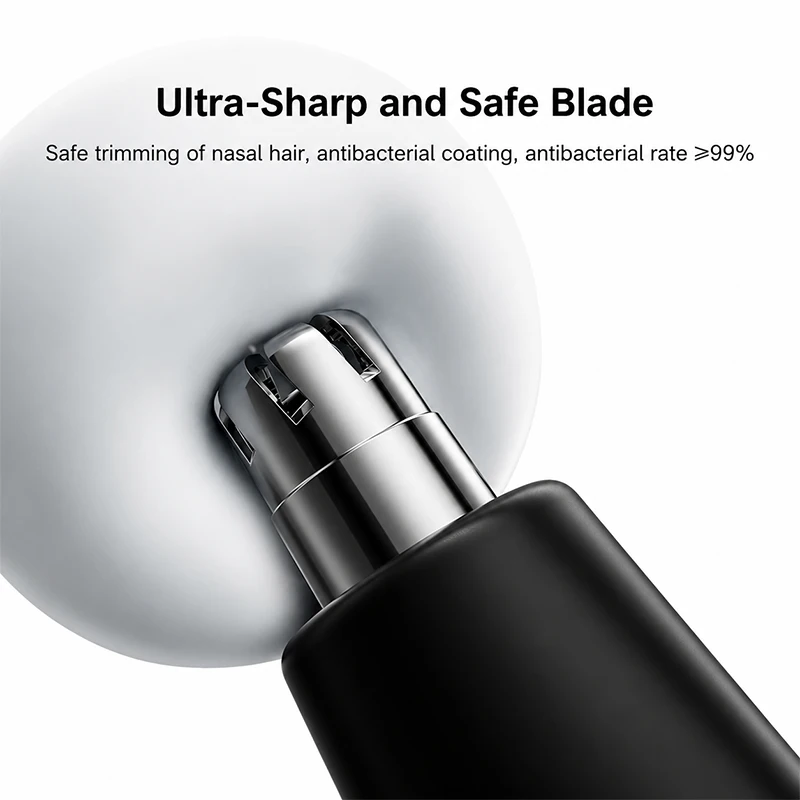 MIJIA Electric Nose Hair Trimmer Pro,11° Inclined Slot Opening,Aluminum Alloy Body,Detachable Blade Head,IPX7,Chinese Version