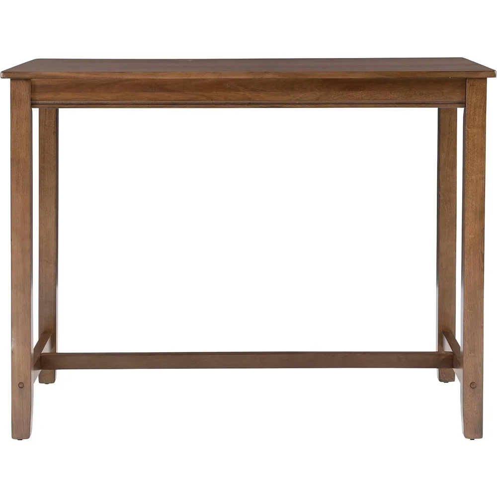 Mesa rústica Claridge de pub de 36 polegadas de altura, balcão Rustci Brown
