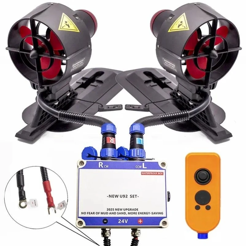 24V 9.5Kg Brushless Underwater Thruster U92 Upgrade for Paddle Board Unmanned Marine Vehicle High Power Waterproof Propulsion