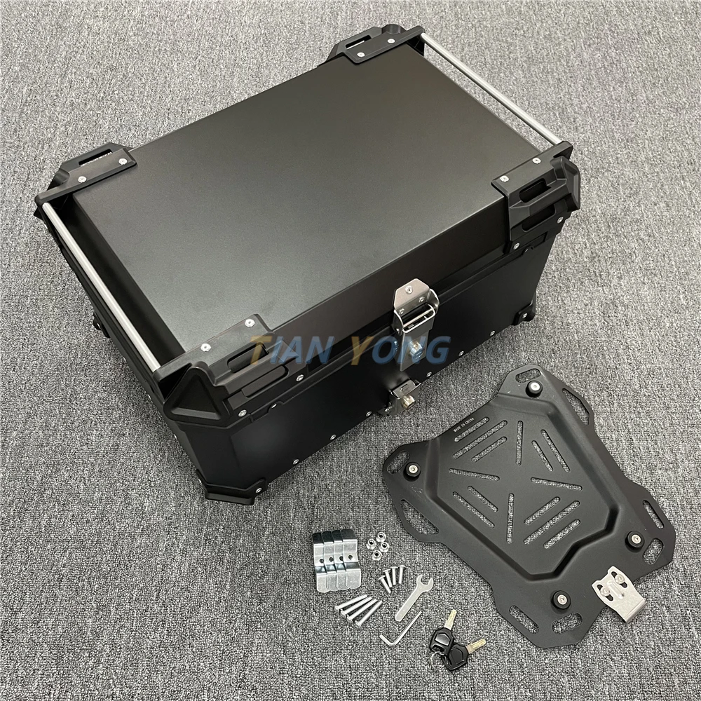 

Universal Motorcycle Waterproof Alloy Box High Quality Rear Luggage Box 45L 65L Tail Case Trunk Pack Left and Right Storage