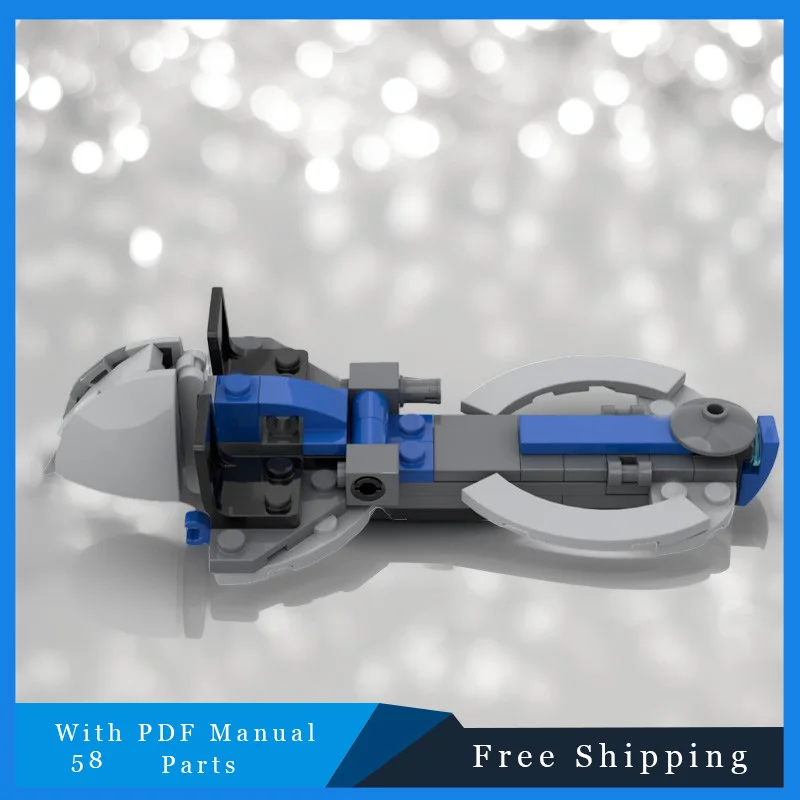 

58 шт. креативный MOC маленький синий парусник, строительные блоки, модель для детей, развивающие игрушки «сделай сам», креативный набор кирпичей, рождественские подарки