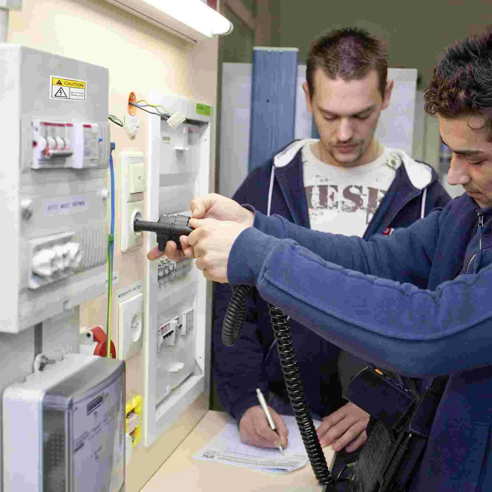 10 Uds. De emblemas de pegatinas de puesta a tierra, etiquetas de advertencia, calcomanías de seguridad eléctricas, pegatinas de vinilo autoadhesivas pequeñas