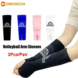 Kids/Adults Volleyball Arm Sleeves Passing Hitting Forearm Sleeves with Protection Pads and Thumb Hole Padded Volleyball Sleeves