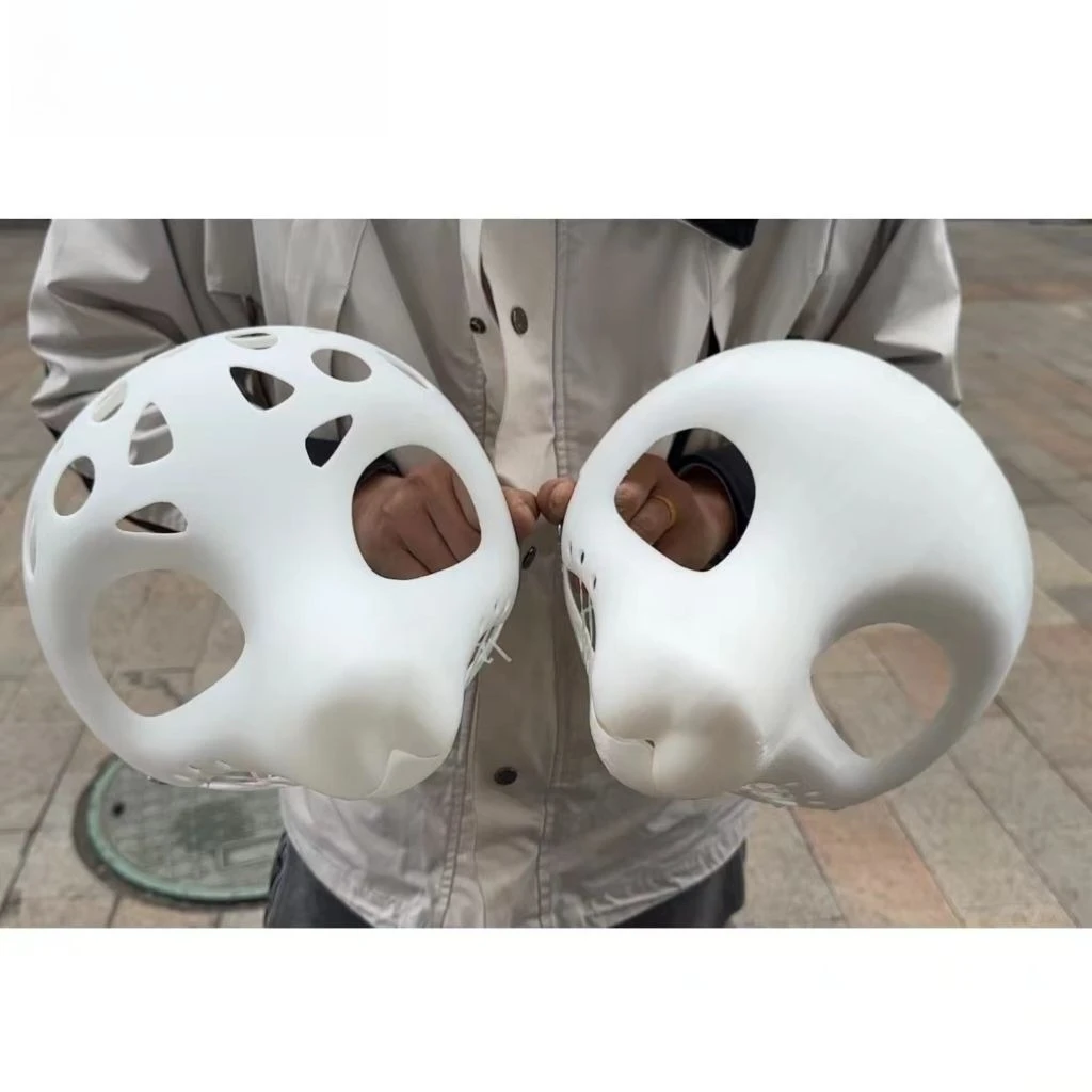 Kemono Fursuit Masker Bewegende Kaak Schedel Harige Canidae Beest Schedel COS accessoires
