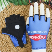 ALPECIN TEAM DECEUNINCK Cycling Jersey Gloves Blue Half Finger MTB Road Mountain Bicycle Gel Gloves 1 Pair Package
