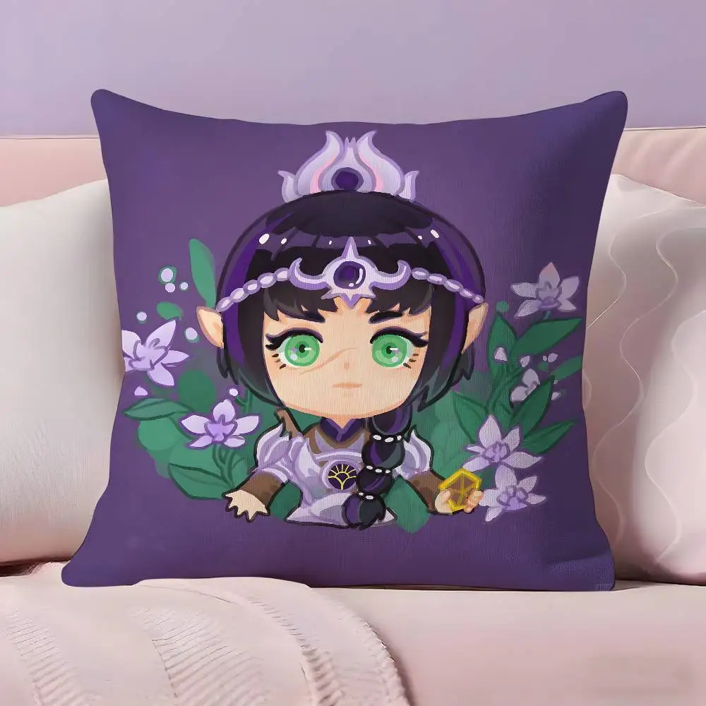 Cartoon style B-Baldurs Gate 3 Pillow Case Pillowcase Ultra Soft Skin Friendly Fabric Cloud Like Comfort & Concealed Zipper