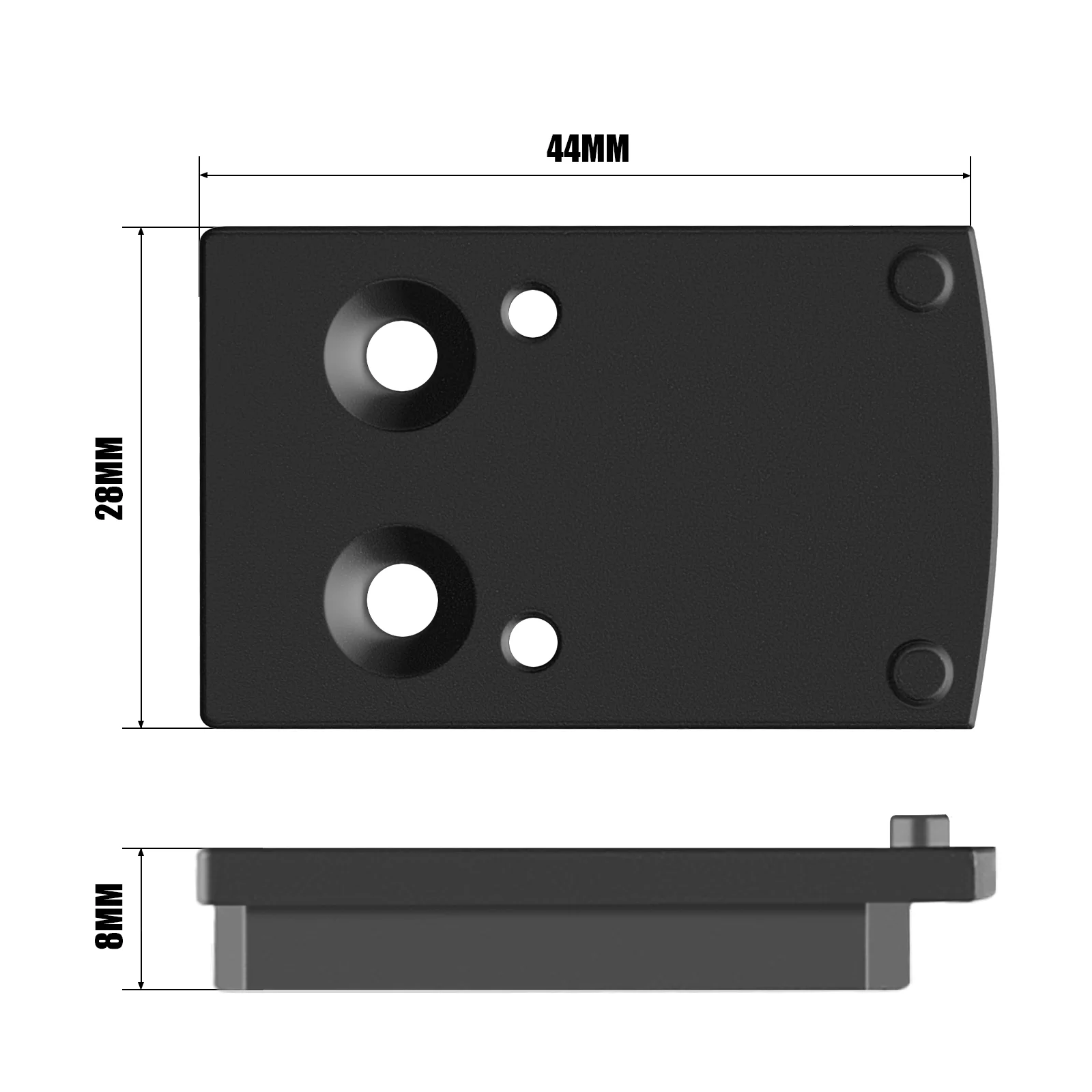 SPINA OPTICS RMSc na RMR Footprint Red Dot Adapter Converter dla Glock 48/43X MOS P365X/XL itp.