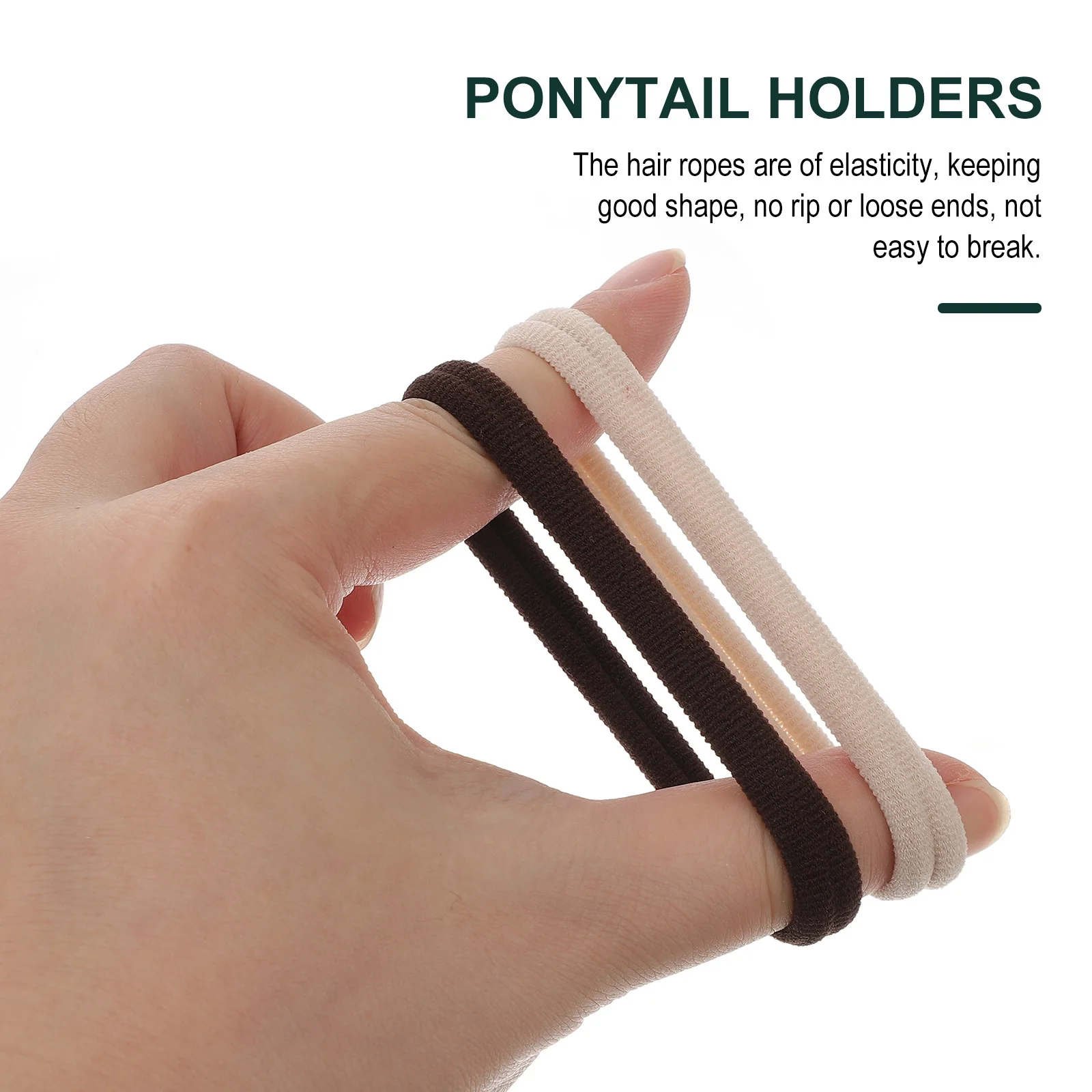 

20Pcs Women Hair Ties Elastic Head Rope Seamless Ponytail Holders Stretchable Soft Hair Bands for Fashion Party Trip Accessory