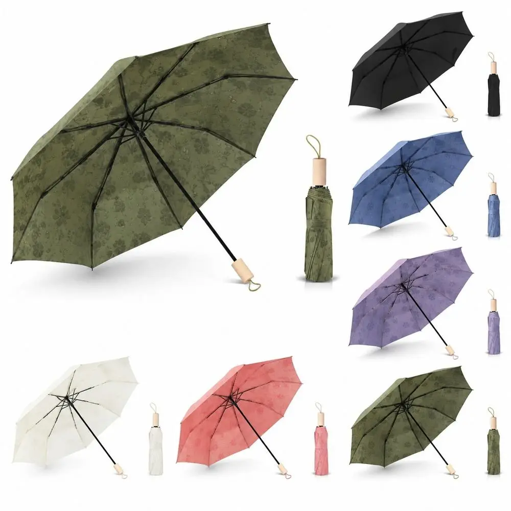 Water Reactive Floral Pattern Folding Umbrella Thickened Construction Compact Automatic Umbrella Automatic Open