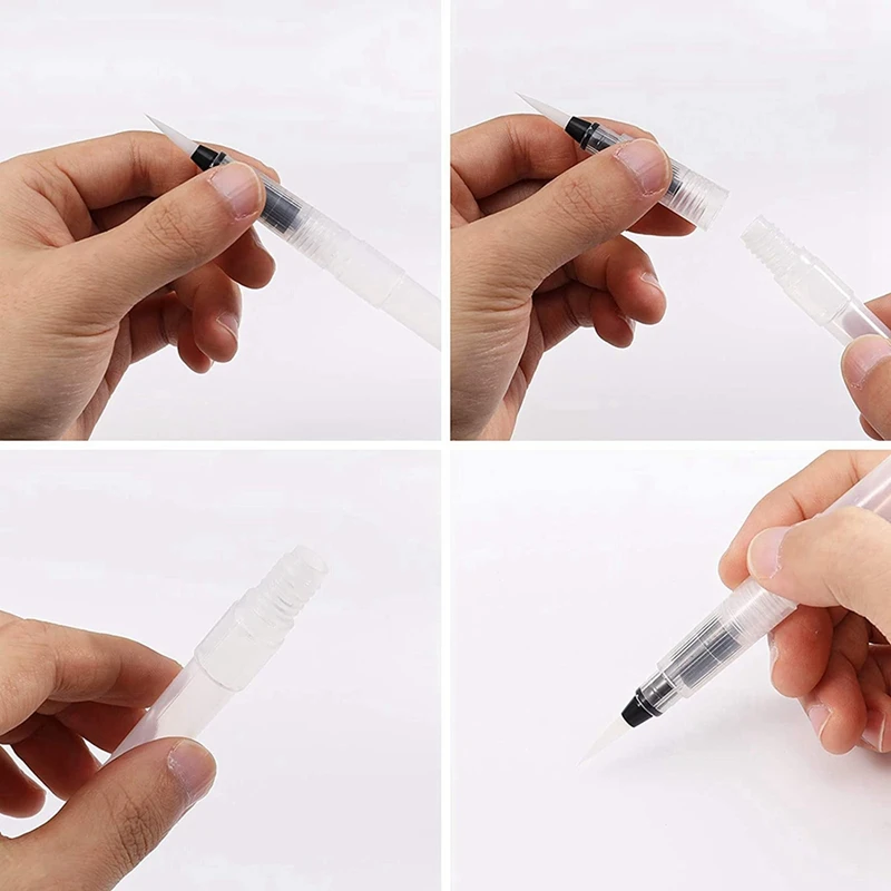 Conjunto de Canetas Escova Aquarela, Arte Recarregáveis, Pincéis e Tinta, 72 Pacotes