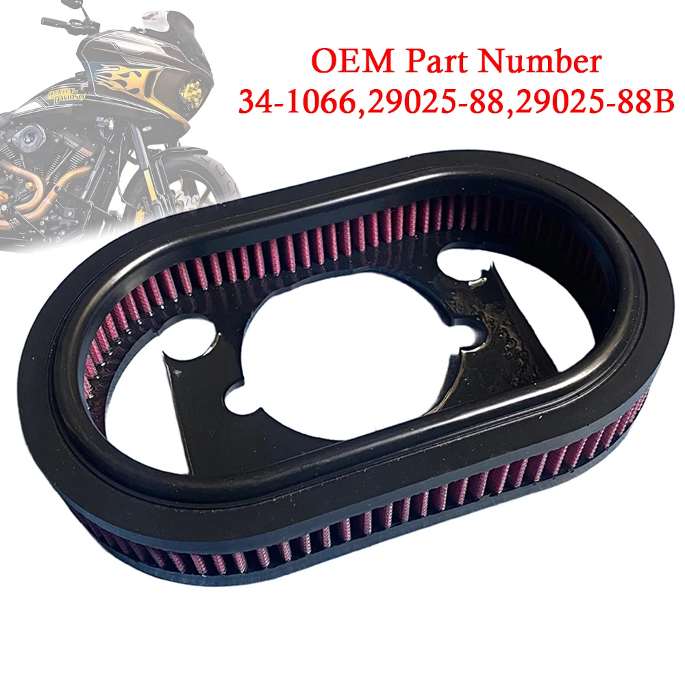 

Воздушный фильтр для мотоциклетного двигателя, высокопроизводительный элемент воздушного фильтра для Harley FLT FXR FXD FXST FLST 34-1066 29025-88B