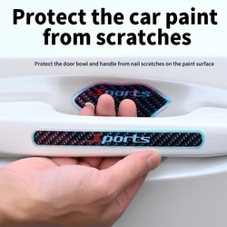 Car door bowl handle scratch-resistant stickers universal luminous door handle paint protective film protective stickers decorat