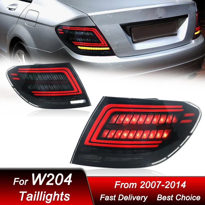 

Car Tail Lights For Mercedes-Benz W204 C180 C200 C230 C260 2007-2014 LED Tail Lamp Dynamic Turn Signal Light Tail Lamp Assembly