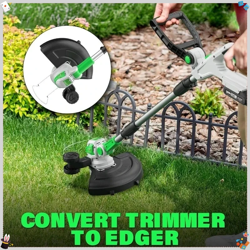 

20V 12" Auto Feed Cordless String Trimmer - Lightweight Grass Weed Wacker for Lawn Garden Care