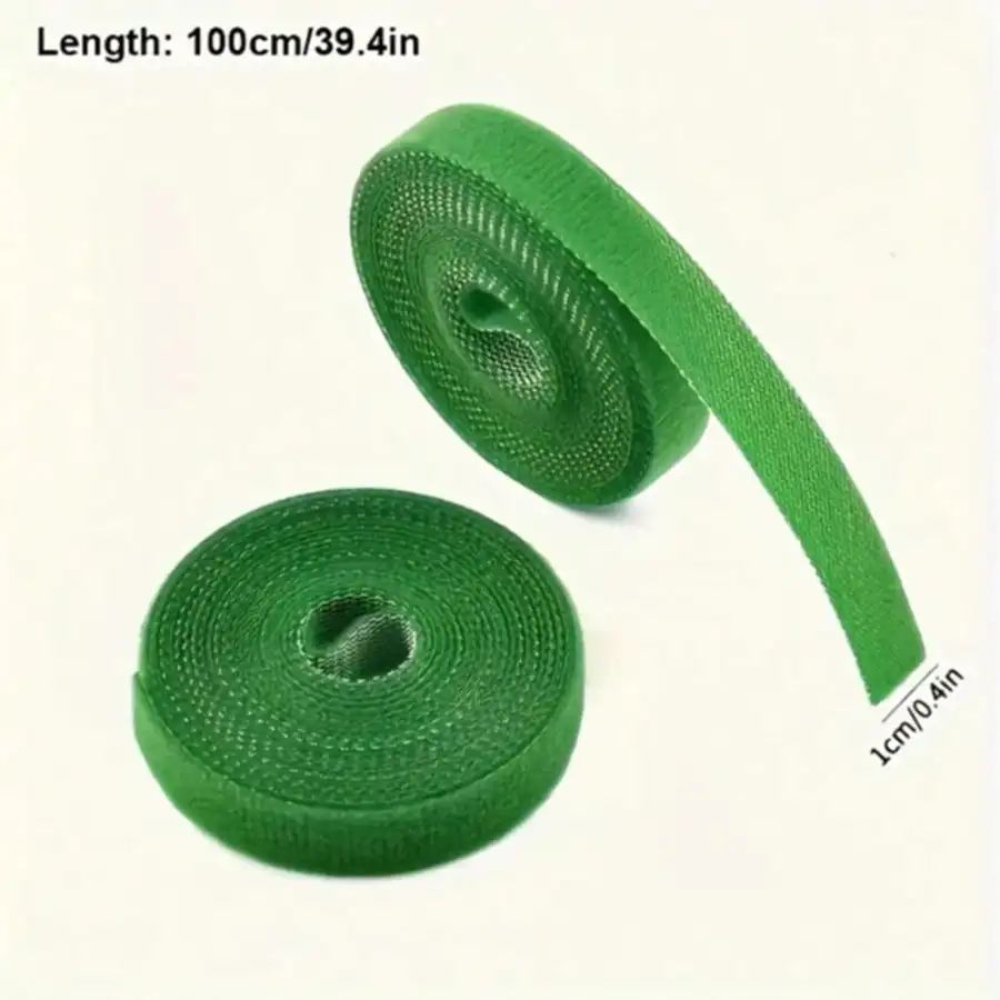 

Self Adhesive Plant Ties Green Flexible Garden Support For Vines Stems Back-To-Back Hook And Loop Magic Tape Multifunctional Data Cable Organizer Roll Gardening Support Strips For Safe Tree Growing