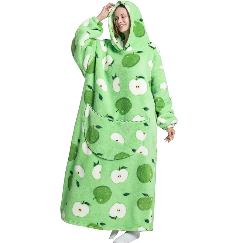 Huggable Blanket Hoodie Oversize Snuggly Extra Long Lazy Person's Beach Use Warm Comfortable Wearable Blanket Sport Swimsuit