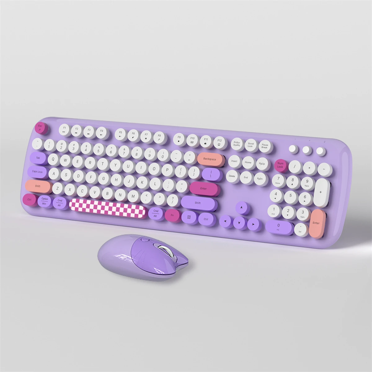 Mofii Wireless Keyboard Mouse Set | Cute Aesthetic | Colorful Design | For Women | Office & Home Use
