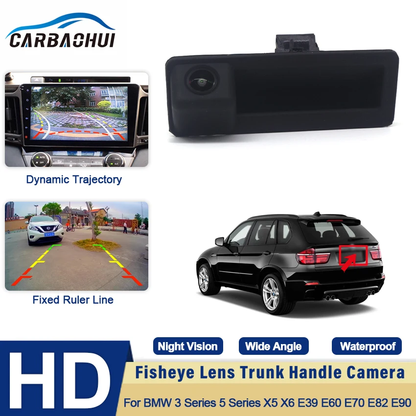 

Trunk Handle Backup Camera HD CCD Night Vision For BMW X1 2010 E60 E61 E70 E71 E72 E82 E88 E84 E90 E91 E92 E93 Wide Angle