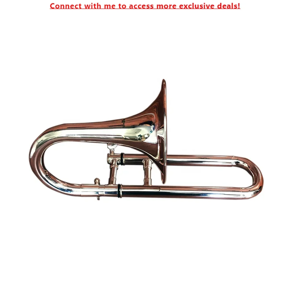 SEASOUDN OEM Gold BB/A Children's Soprano Slide Trumpet Brass Body With Gold Lacquer Surface Model JYCTR04