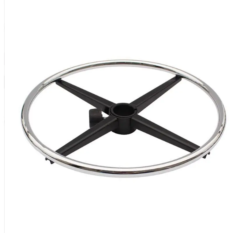 A74E-Office Stool Salon Stool Foot Ring Foot Rest Universal Metal Chrome 16 Inches Diameter For Studio Drafting Chair