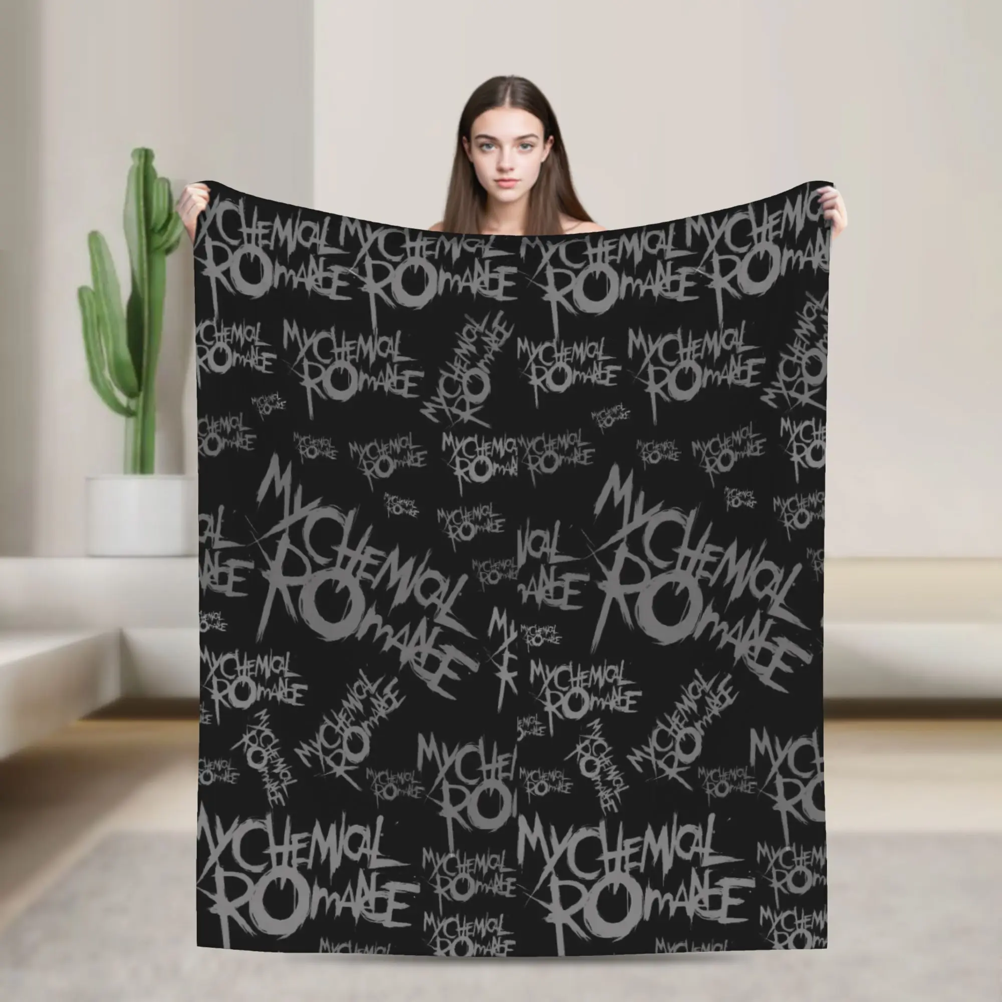 My Chemical Romance Soft Warm Blankets  Decorative Plush Throw Blanket Funny Couch Chair Flannel Bedspread Sofa Bed Cover