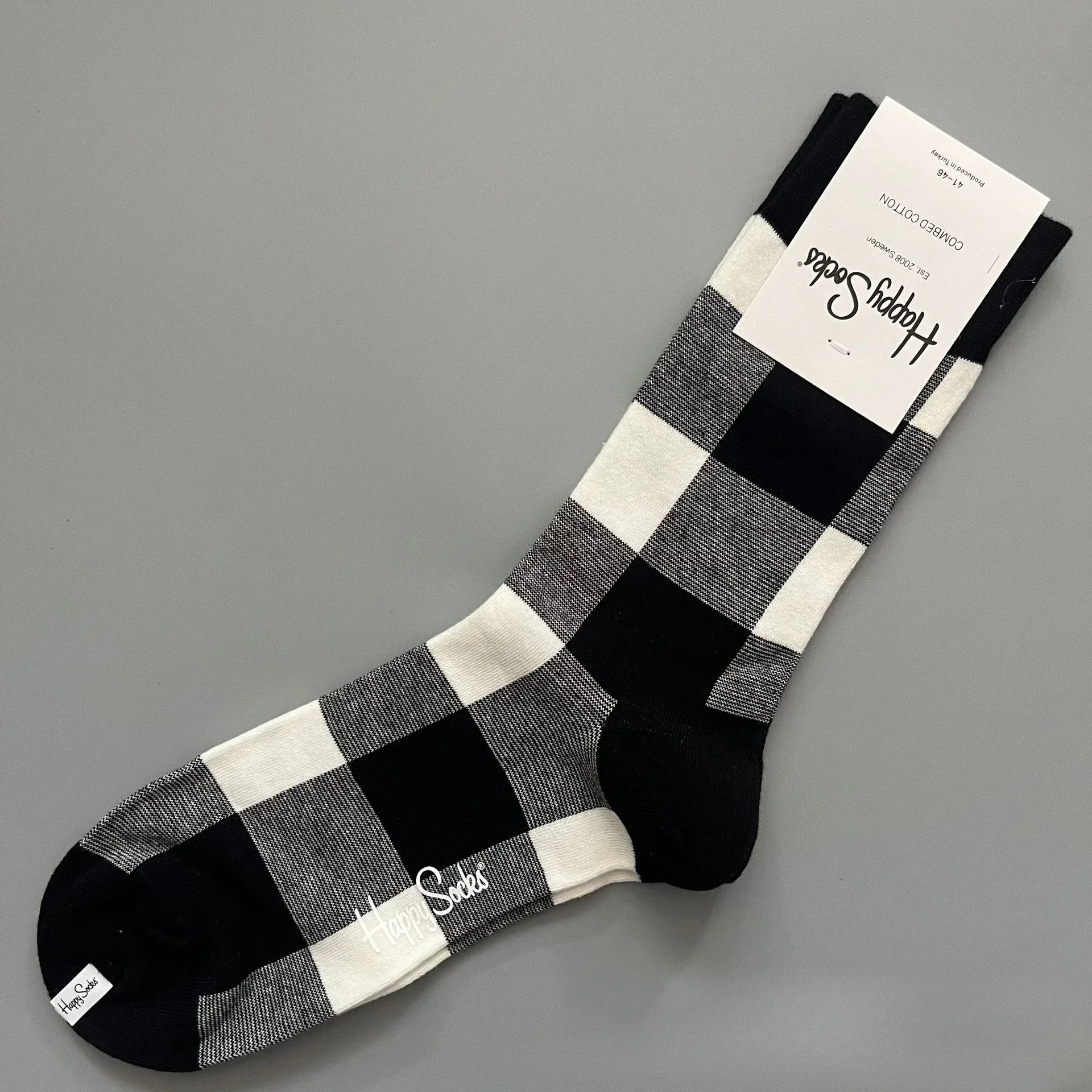 Katoenen Happy Socks Klassieke Crew Sock-schoen voor heren, maat 10 - 13, zacht