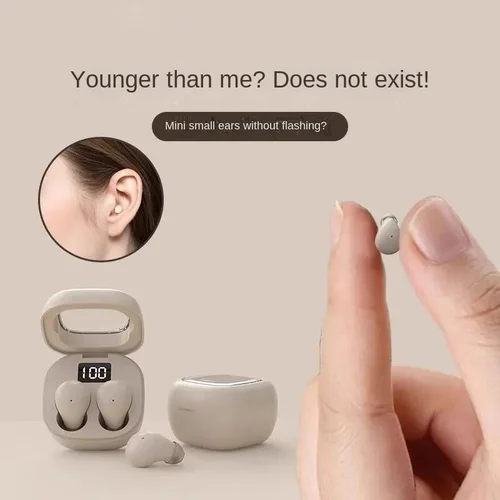 슈퍼 미니 보이지 않는 수면 TWS 무선 블루투스 헤드셋, 스포츠 소음 제거 착용, 깜박이는 빛 없음, 돌비 사운드 