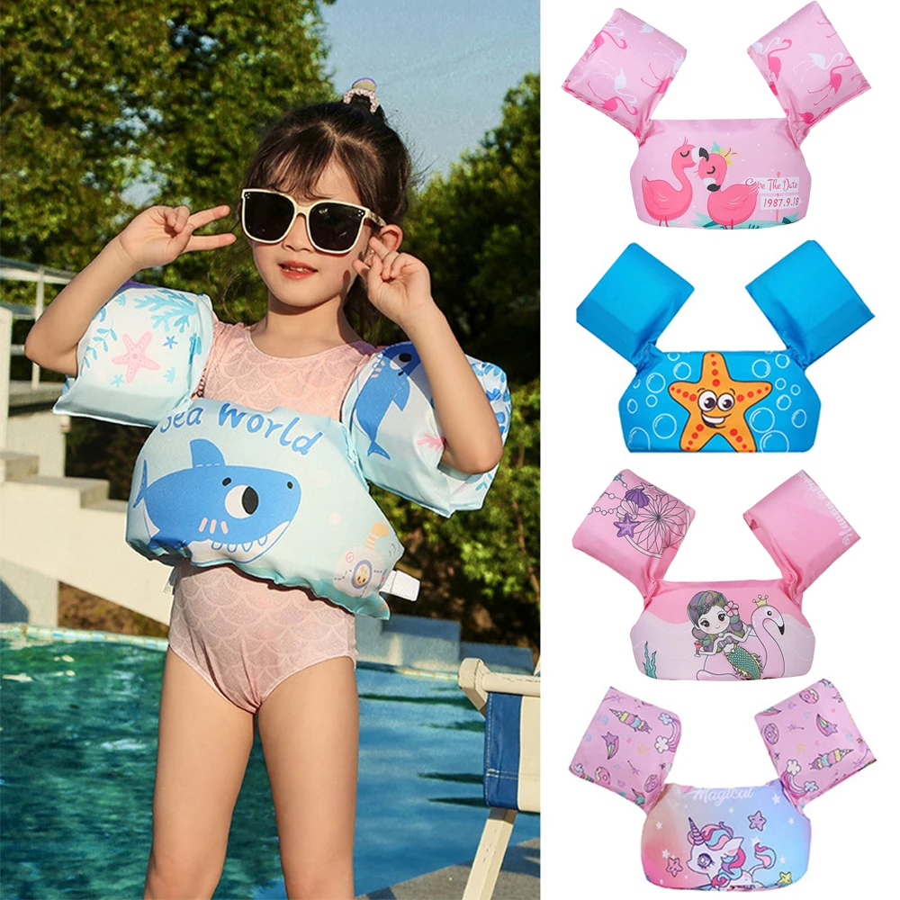 Baby Float Arm Sleeve Floating Ring Safe Life Jacket Buoyancy Vest Kid Swimming Equipment Armbands Swim Foam Pool Toys Life Vest