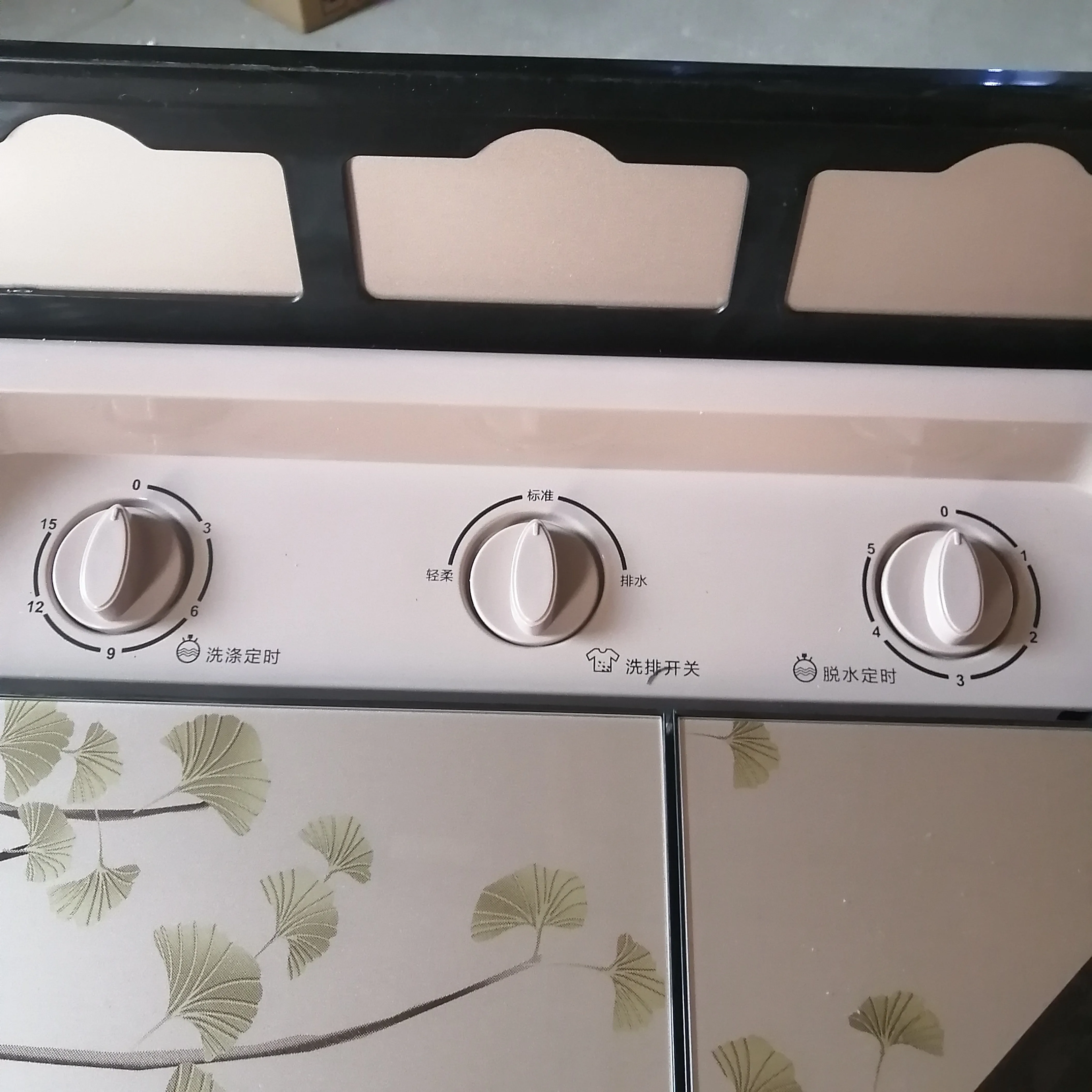 15kg Gold Powder Household Semi-automatic Double Bucket Washing Machine to Wash and Dry Large Capacity Stainless Steel Bucket