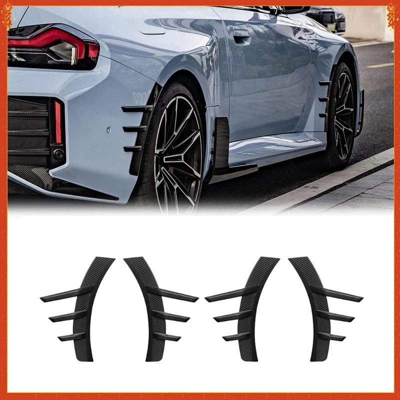 

For BMW M2 G87 Real Dry Carbon Fiber Front Rear Side Fender Trim Cover MP Style Side Spats Canards 2 Series 23-25 Body Kits M2C